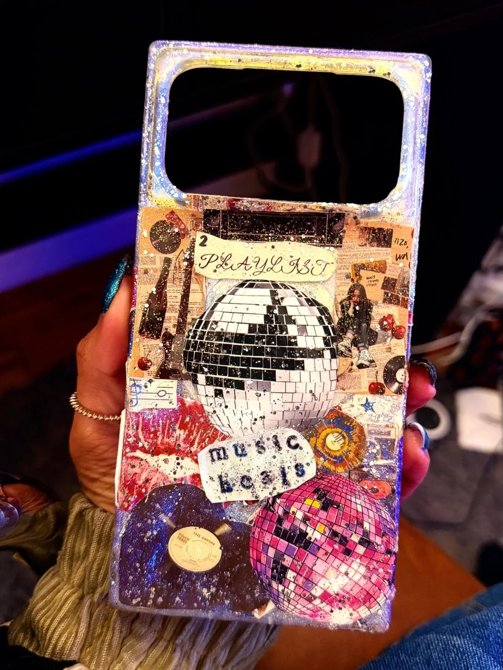 Handmade Disco Music IPhone 17 Pro Max Case - Y2K Aesthetic